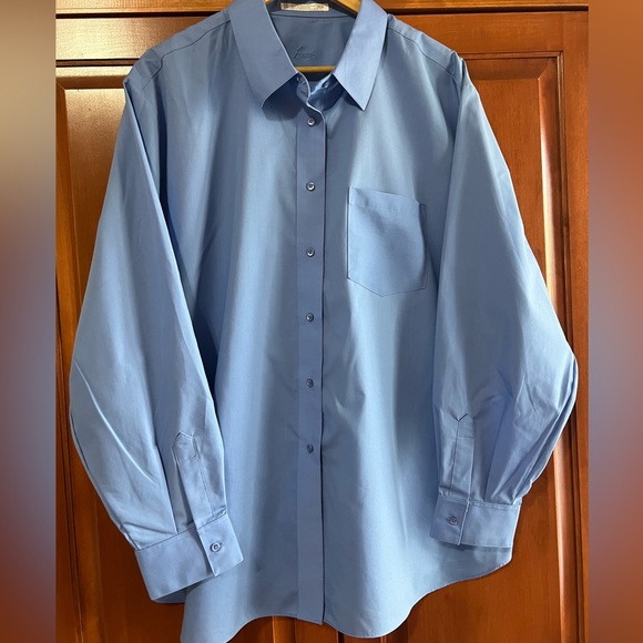 Foxcroft French Blue Blouse Size 22W - Picture 1 of 6